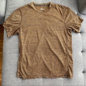 Prana Short Sleeved Shirt Striped Crew Neck